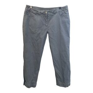 Eileen Fisher Dark Gray Cropped‎ Ankle Zip Pants Size M Old Money Minimalist NA1